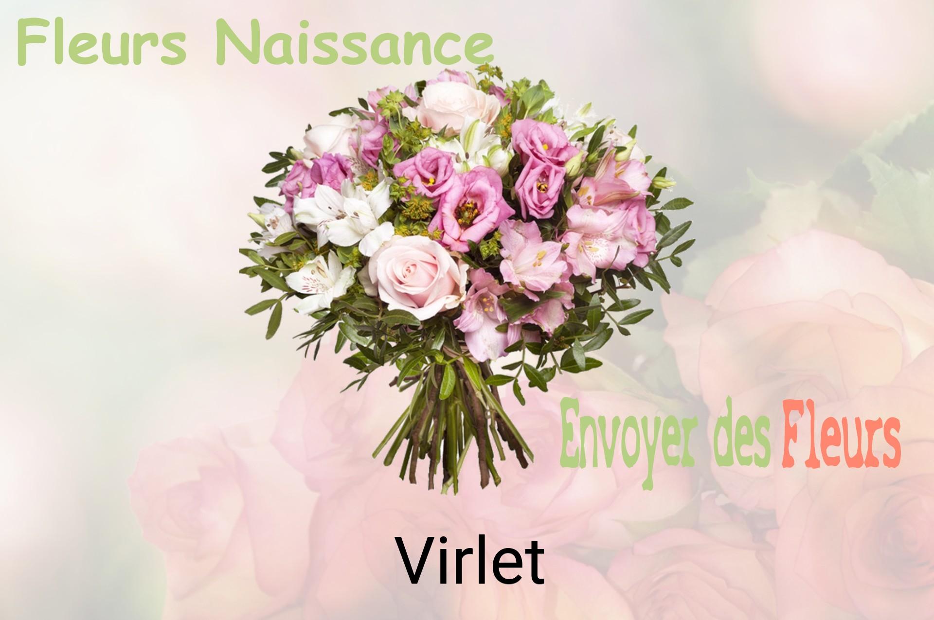 Bouquet de fleurs de naissance livré à Virlet