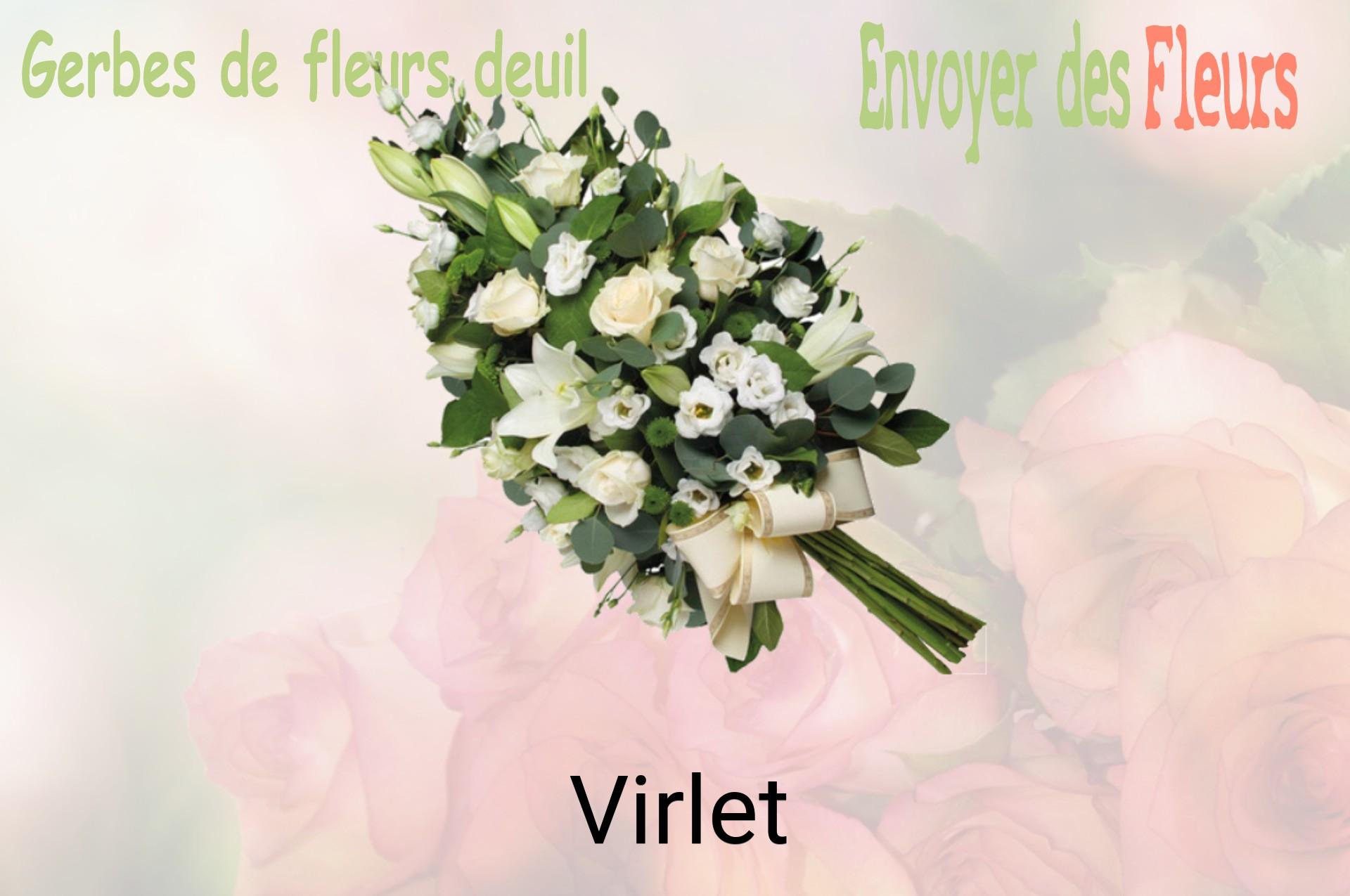 Gerbe de fleurs de deuil livrée à Virlet